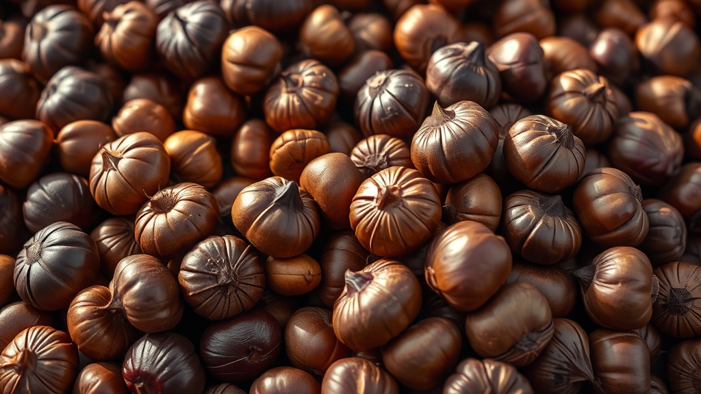 밤 보관법 & 활용 요리 (realistic 스타일)