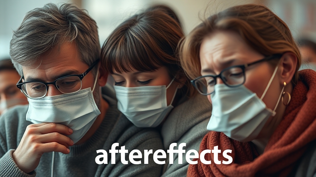 독감과 코로나19 후유증 비교 (realistic 스타일)