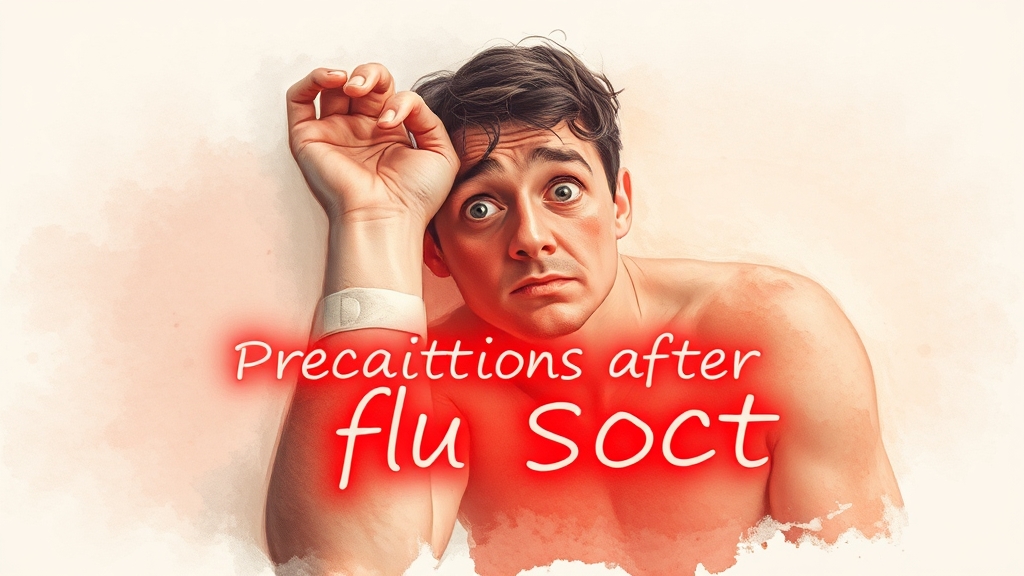 접종 후 주의사항 및 부작용 대처 (watercolor 스타일)