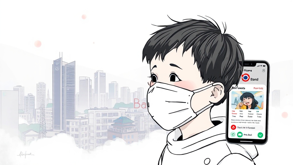 오늘의 미세먼지 농도 및 예보 (illustration 스타일)