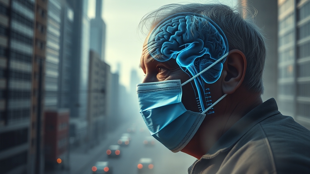 미세먼지 원인과 건강 영향 (realistic 스타일)