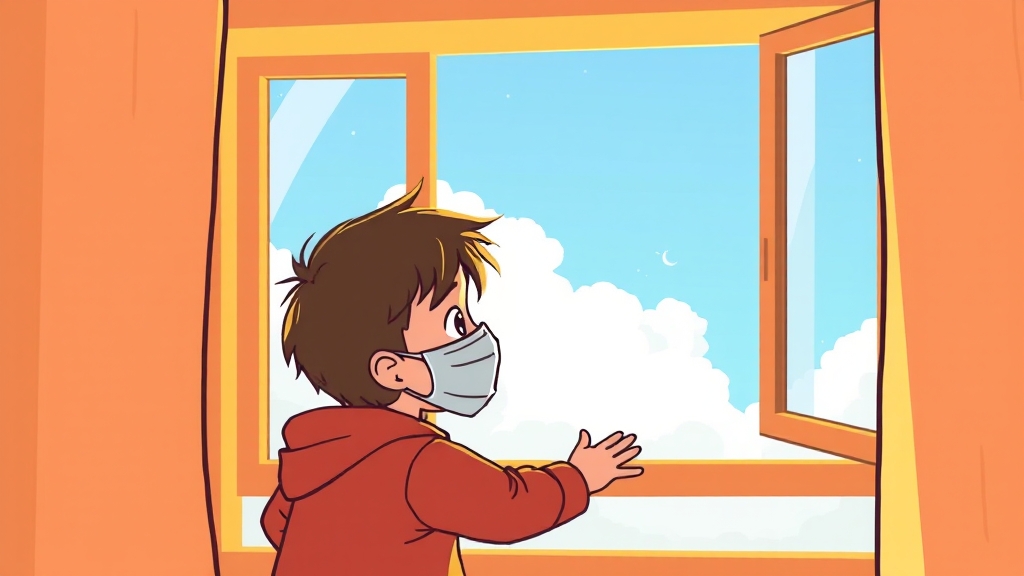 미세먼지로부터 건강 지키는 생활 습관 (cartoon 스타일)