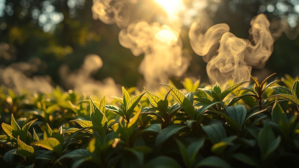 마테차 카페인 함량 및 에너지 증진 (realistic 스타일)