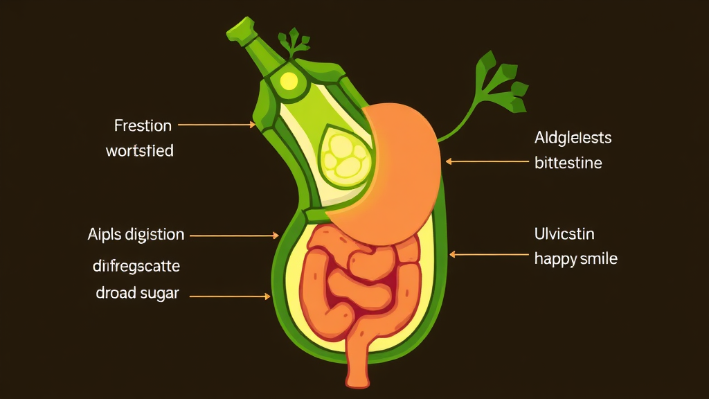 오크라 효능: 건강 영향 (illustration 스타일)