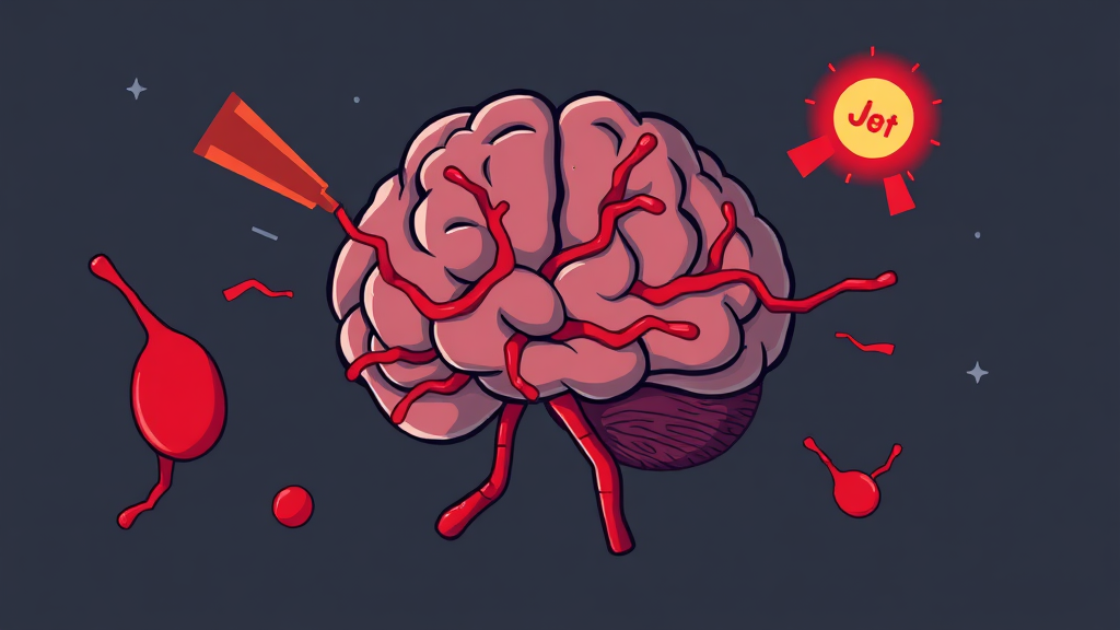 뇌경색이란 무엇일까요? (cartoon 스타일)