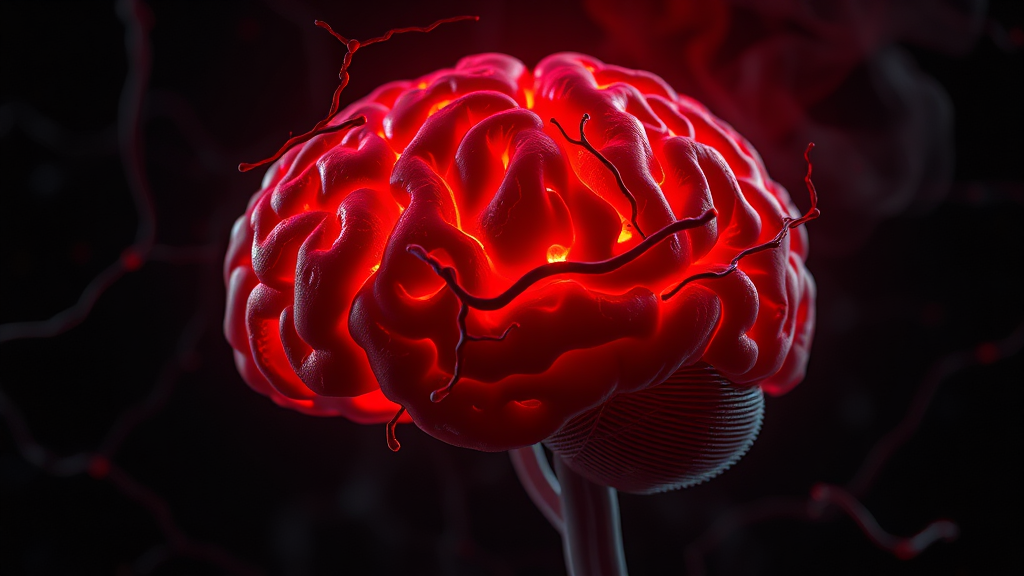 뇌경색 주요 원인 분석 (realistic 스타일)