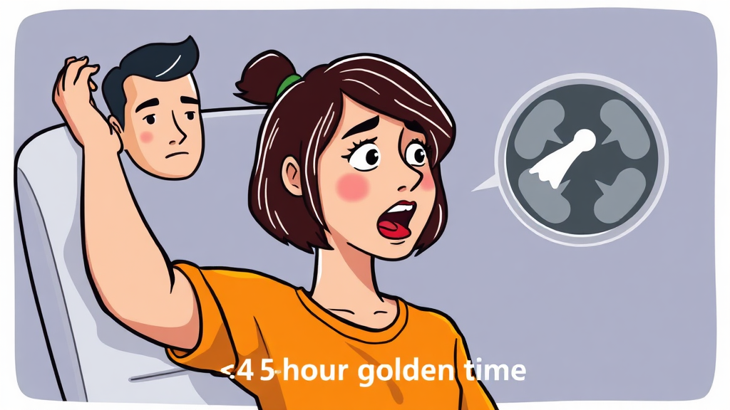 뇌경색 진단 및 치료 방법 상세 안내 (cartoon 스타일)