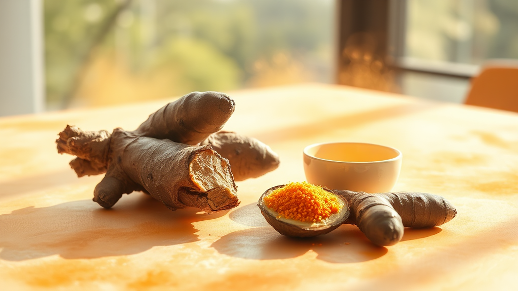 파비플로라 흑생강과 함께 섭취하면 좋은 조합 (watercolor 스타일)