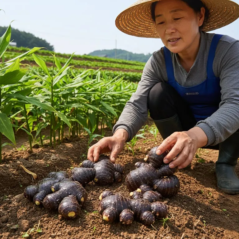성공적인 흑생강 재배를 위한 우량 종강 선택과 소독 방법
